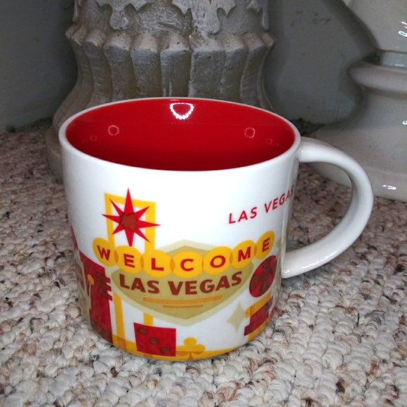 Starbucks 2014 Las Vegas Retro Gambling Cityscape Design You Are Here Mug - Picture 7 of 7